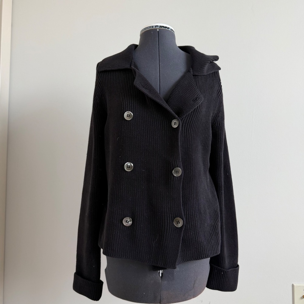 Vintage Y2K Double-Breasted Sweater Jacket Size Small